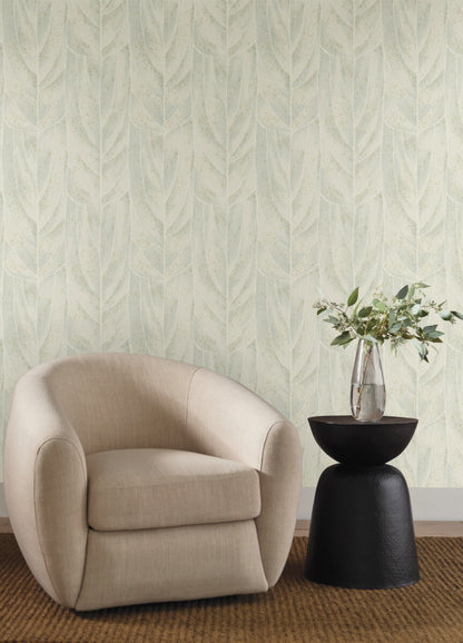 Candice Olson Natural Discovery Dicot Leaf Wallpaper - Light Green