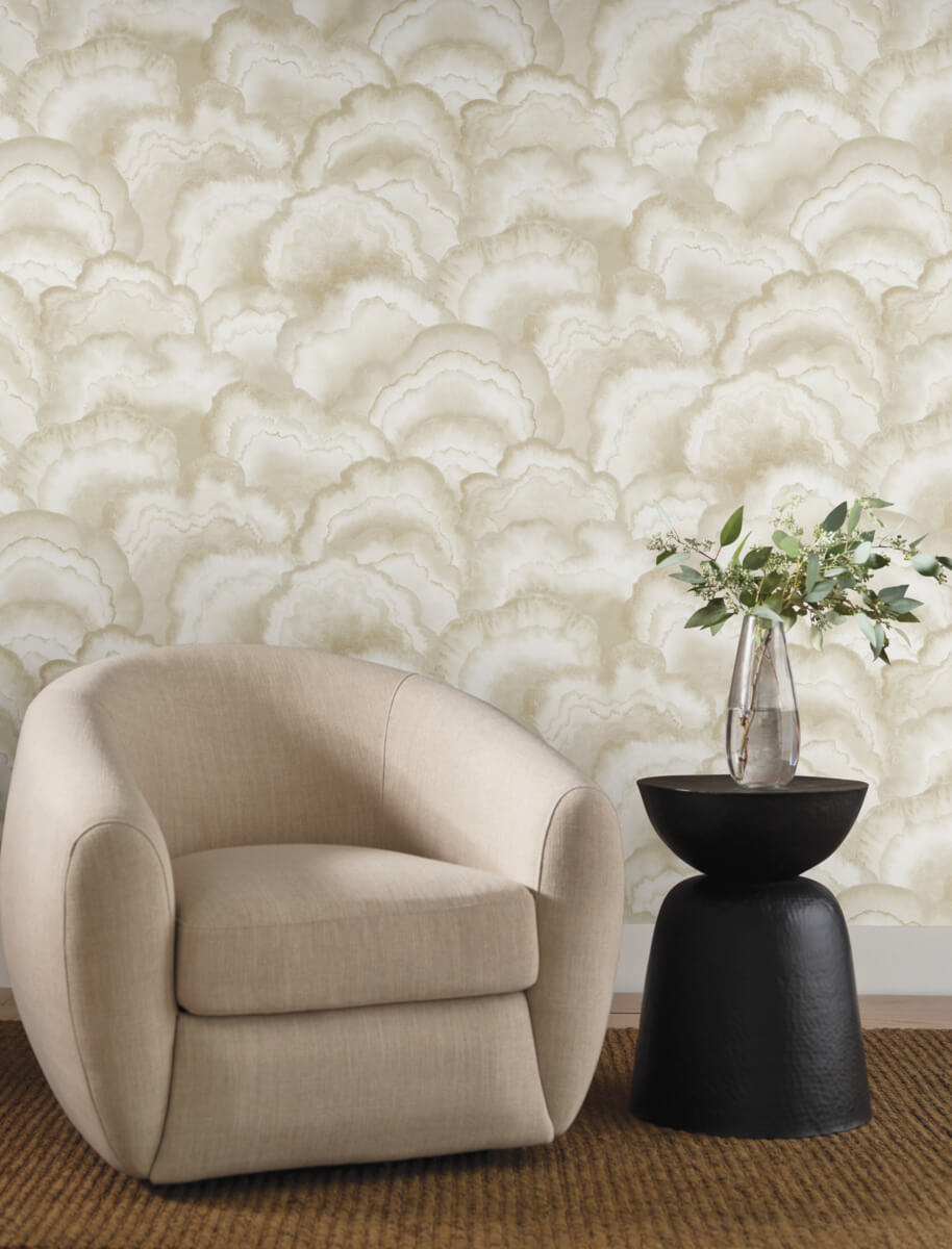 Candice Olson Natural Discovery Abalone Fans Wallpaper - Sand