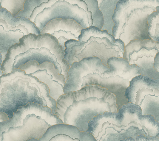 Candice Olson Natural Discovery Abalone Fans Wallpaper - Mist