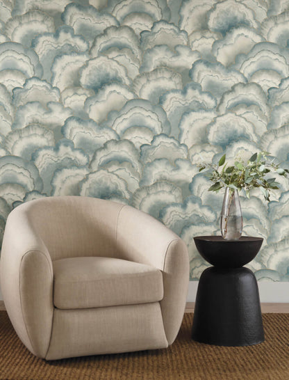 Candice Olson Natural Discovery Abalone Fans Wallpaper - Mist