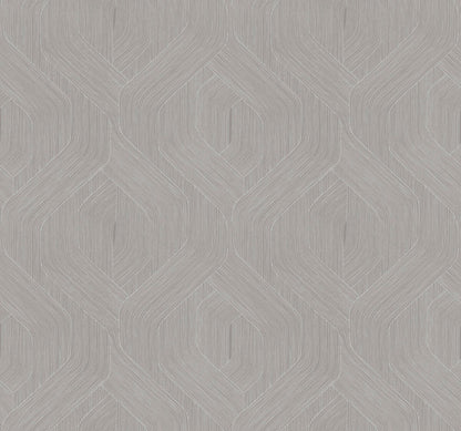 Candice Olson Natural Discovery Fine Line Geometric Wallpaper - Grey