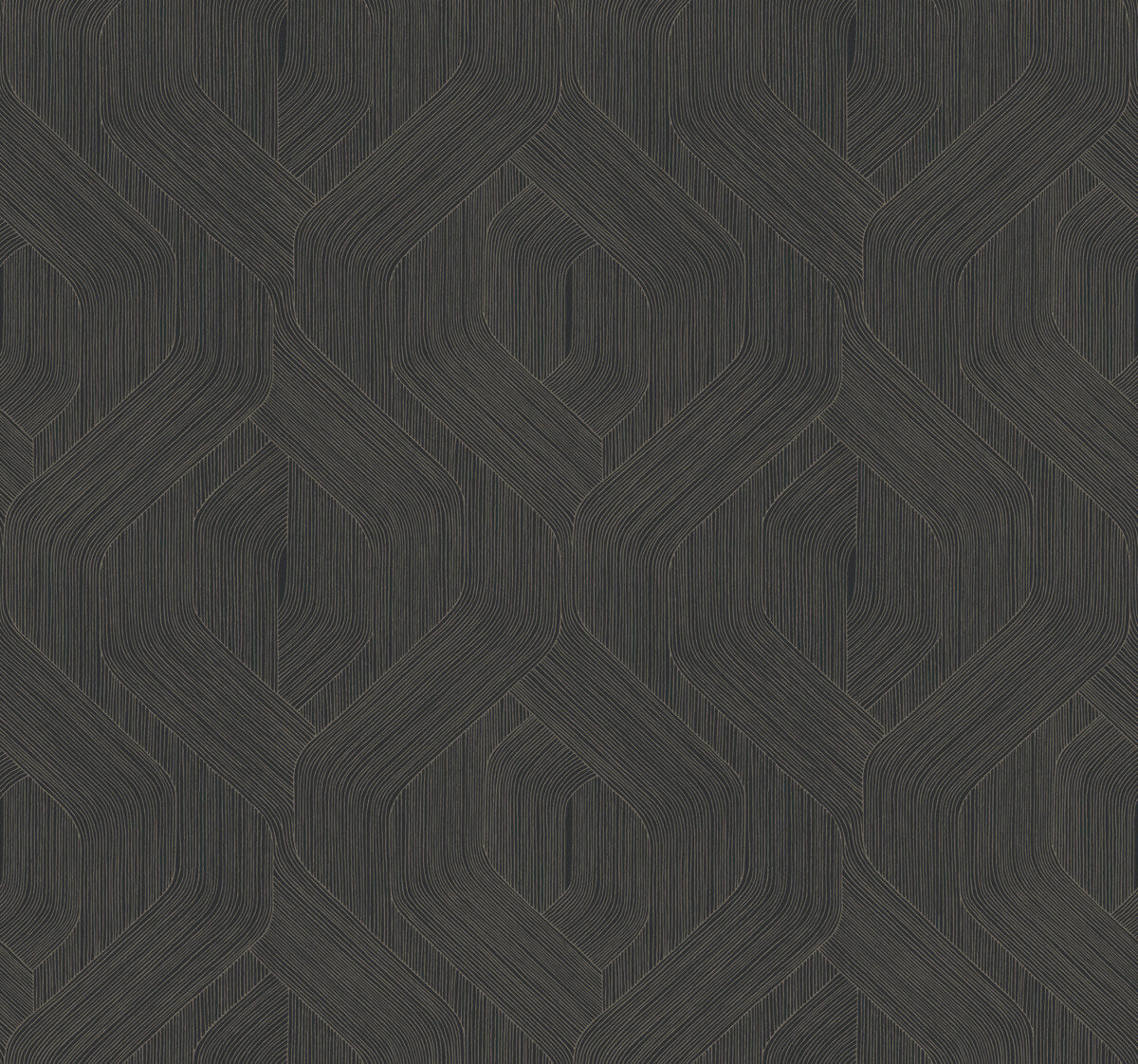 Candice Olson Natural Discovery Fine Line Geometric Wallpaper - Black