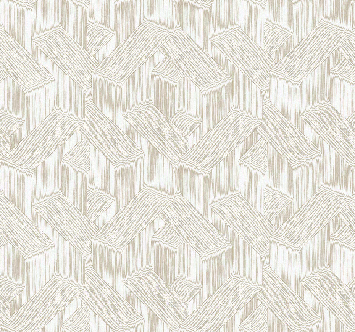 Candice Olson Natural Discovery Fine Line Geometric Wallpaper - Taupe