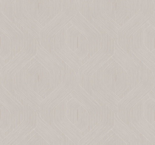 Candice Olson Natural Discovery Fine Line Geometric Wallpaper - Taupe