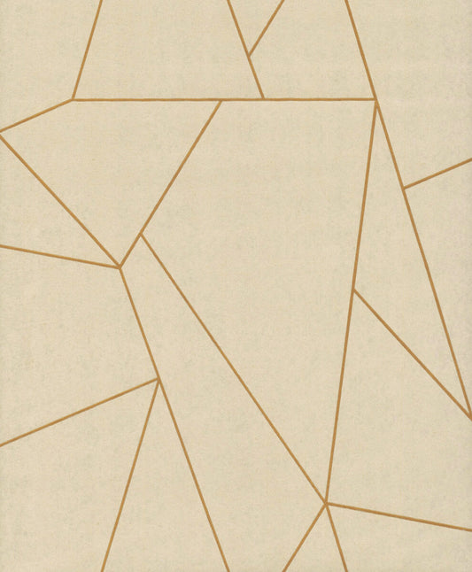 Antonina Vella Modern Metals Second Edition Nazca Wallpaper - Pearl & Gold