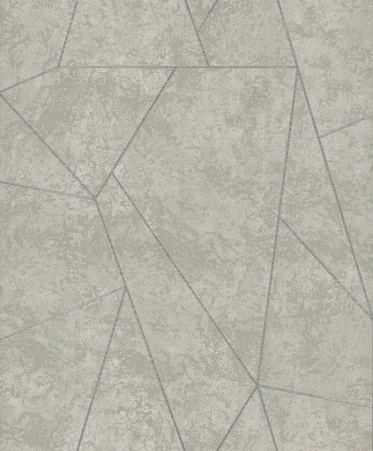 Antonina Vella Modern Metals Second Edition Nazca Wallpaper - Light Grey & Silver
