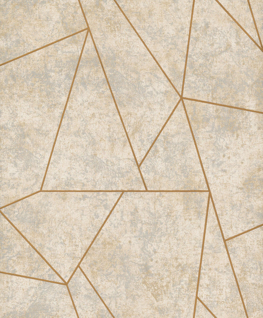 Antonina Vella Modern Metals Second Edition Nazca Wallpaper - Neutral & Gold