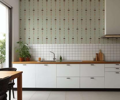 Mitchell Black NeoClassical Stripe Wallpaper - Antique Glaze