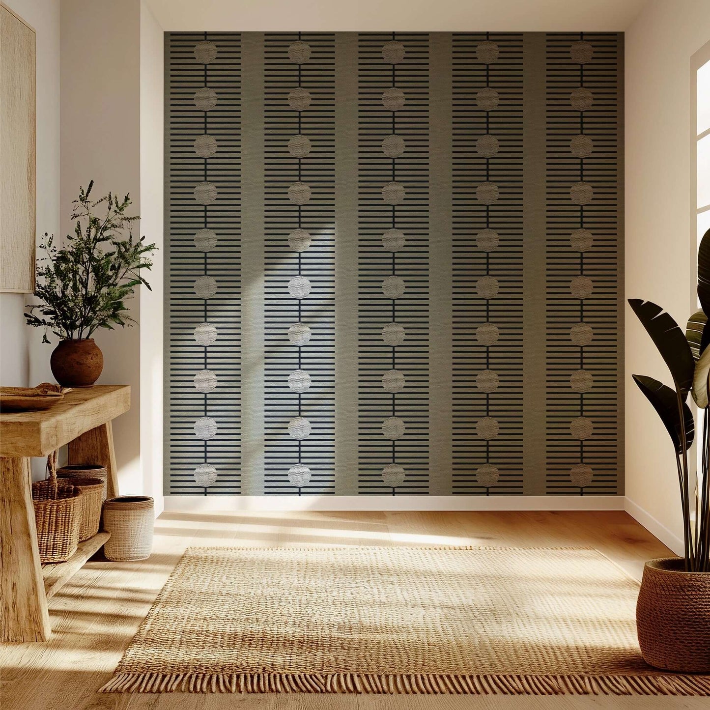 Mitchell Black Nomalanga Wallpaper - Cool Gray