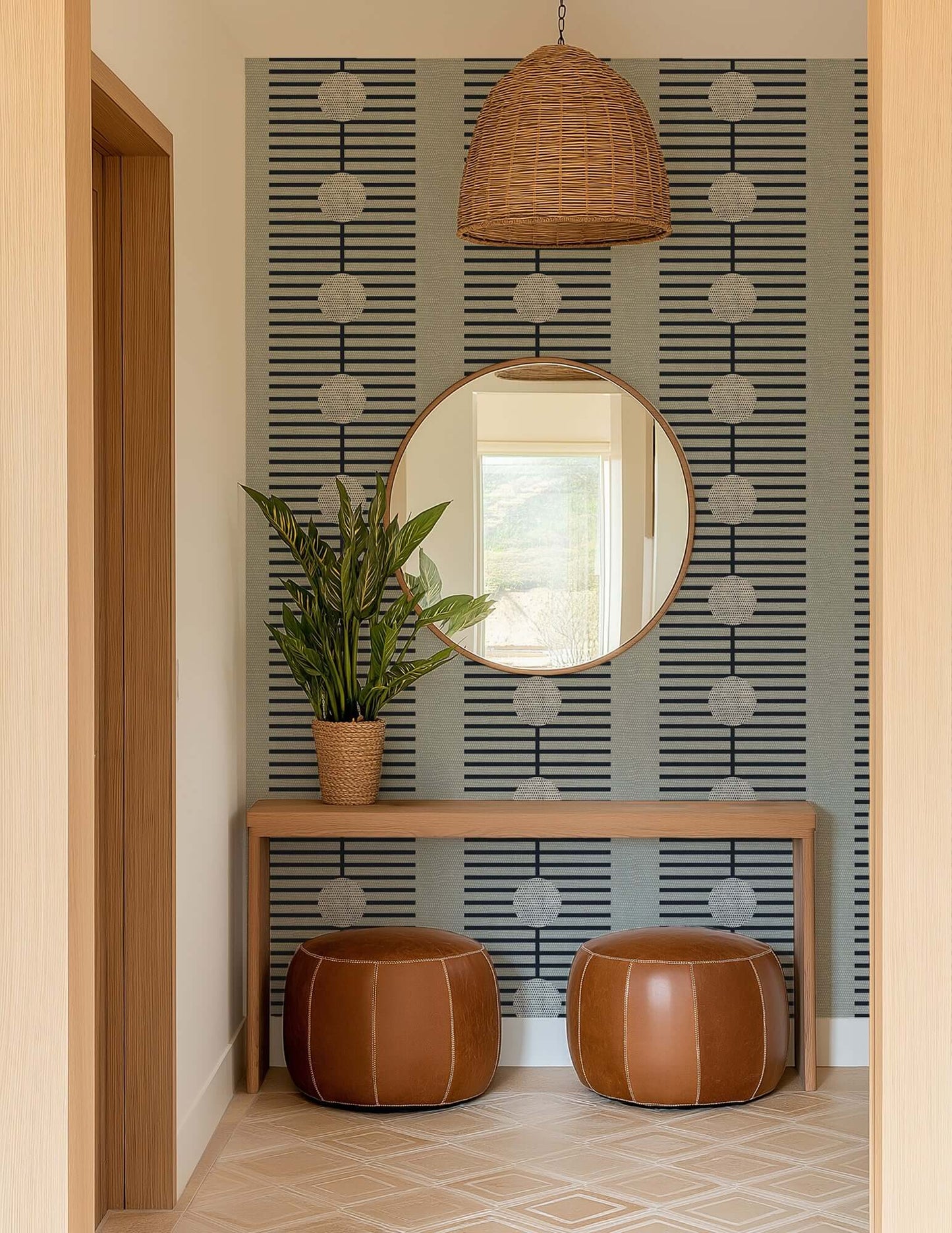 Mitchell Black Nomalanga Wallpaper - Cool Gray