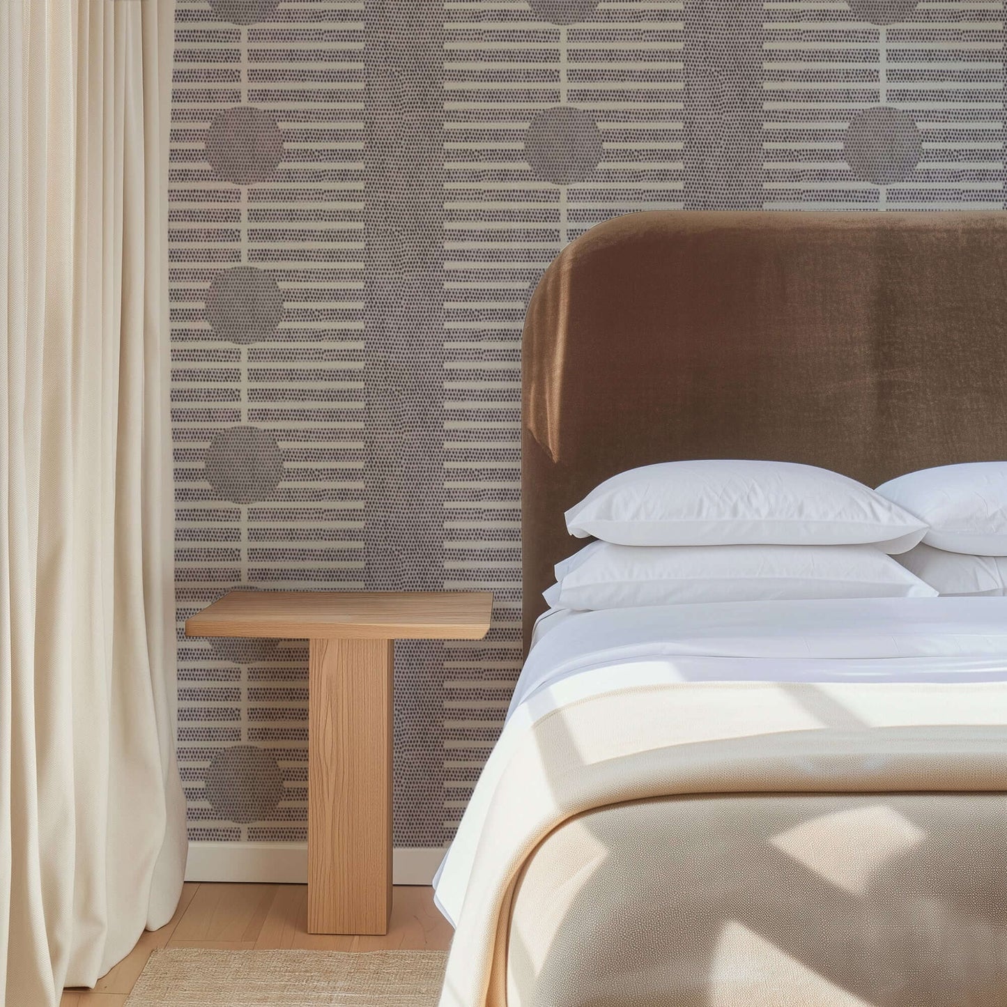 Mitchell Black Nomalanga Wallpaper - Faded Silk