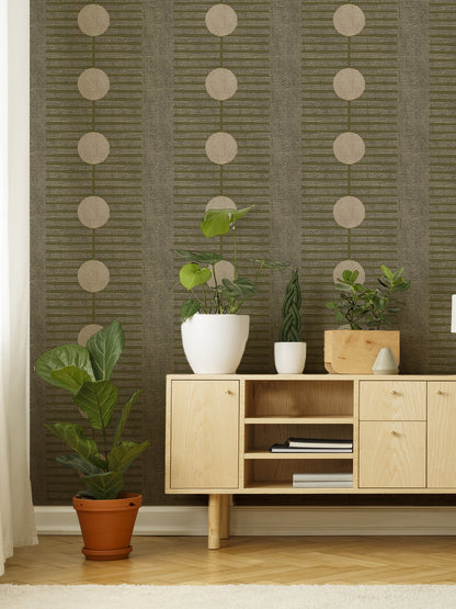 Mitchell Black Forbes Masters Nomalanga Wallpaper - Olive Linen