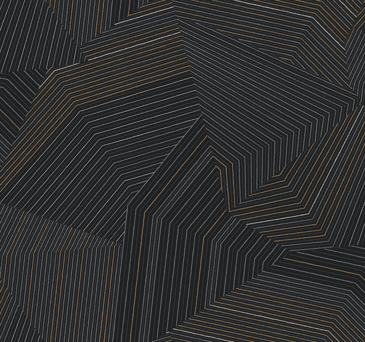 New Origins Dotted Maze Wallpaper - Black