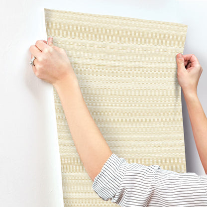 New Origins Tapestry Stitch Wallpaper - Mustard