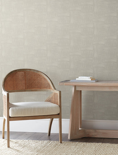 New Origins Wicker Dot Wallpaper - Light Taupe