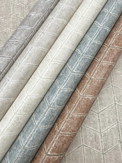 New Origins Flatiron Geometric Wallpaper - Cement