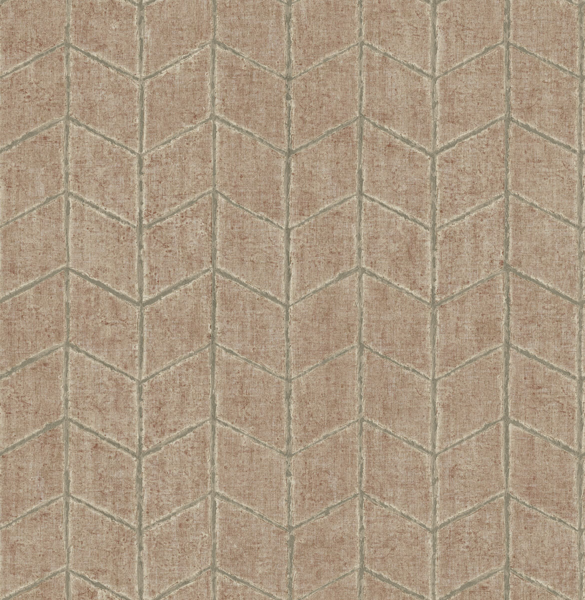 New Origins Flatiron Geometric Wallpaper - Brick