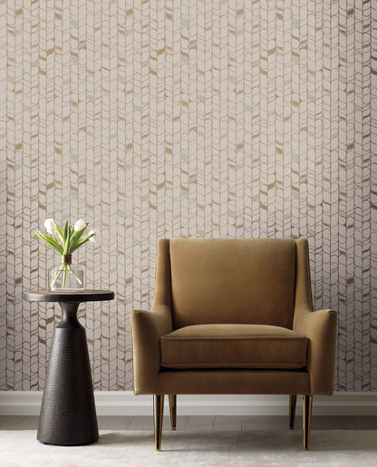 Candice Olson Modern Nature Second Edition Perfect Petals Wallpaper - Beige & Gold