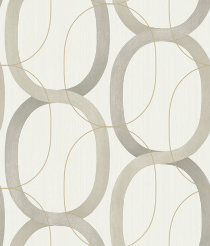 Candice Olson Modern Nature Second Edition Interlock Wallpaper - Taupe
