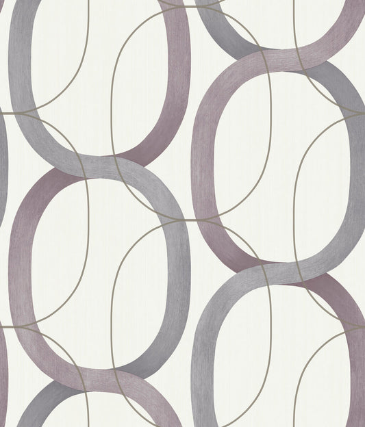 Candice Olson Modern Nature Second Edition Interlock Wallpaper - Plum