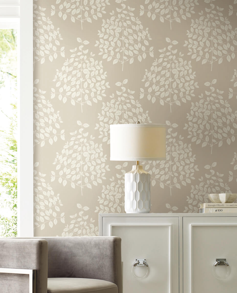 Candice Olson Modern Nature Second Edition Tender Wallpaper - Pearl & Taupe