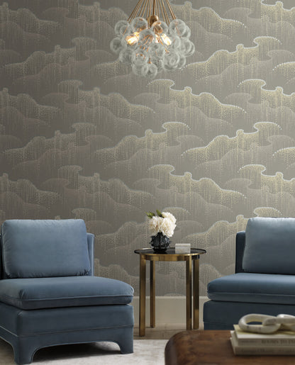 Candice Olson Modern Nature Second Edition Moonlight Pearls Wallpaper - Taupe