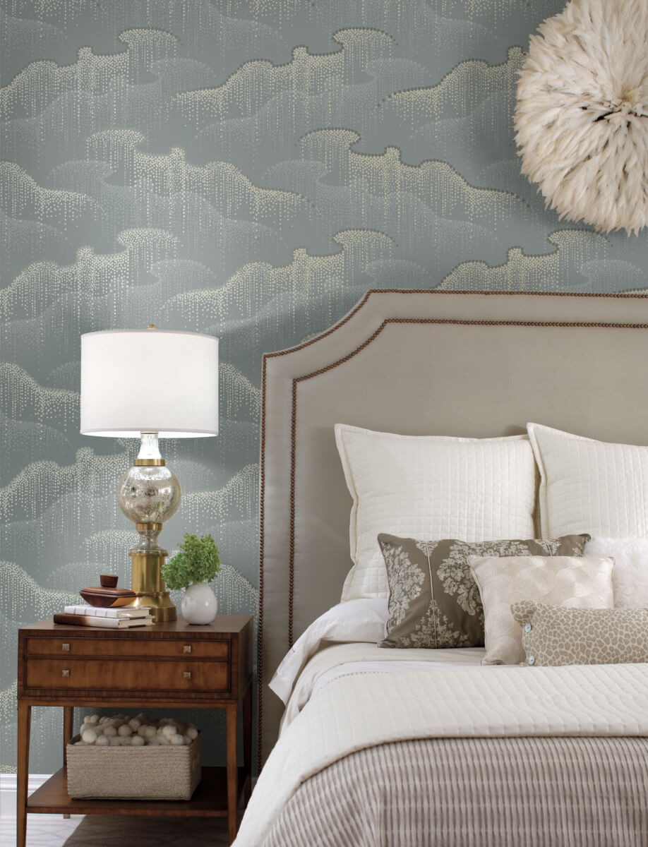 Candice Olson Modern Nature Second Edition Moonlight Pearls Wallpaper - Gray