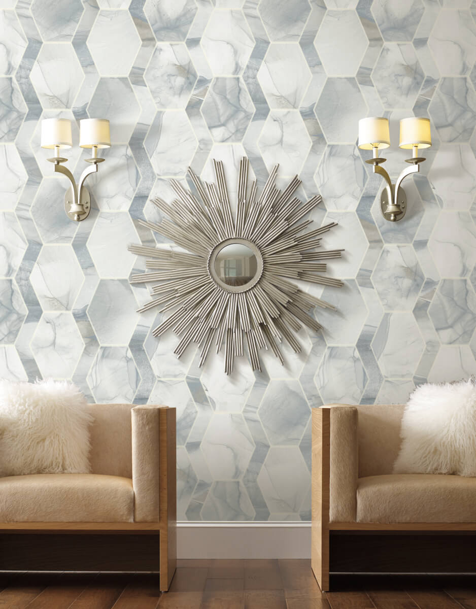 Candice Olson Modern Nature Earthbound Wallpaper - Blue Gray