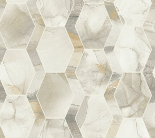 Candice Olson Modern Nature Second Edition Earthbound Wallpaper - Cream & Gray