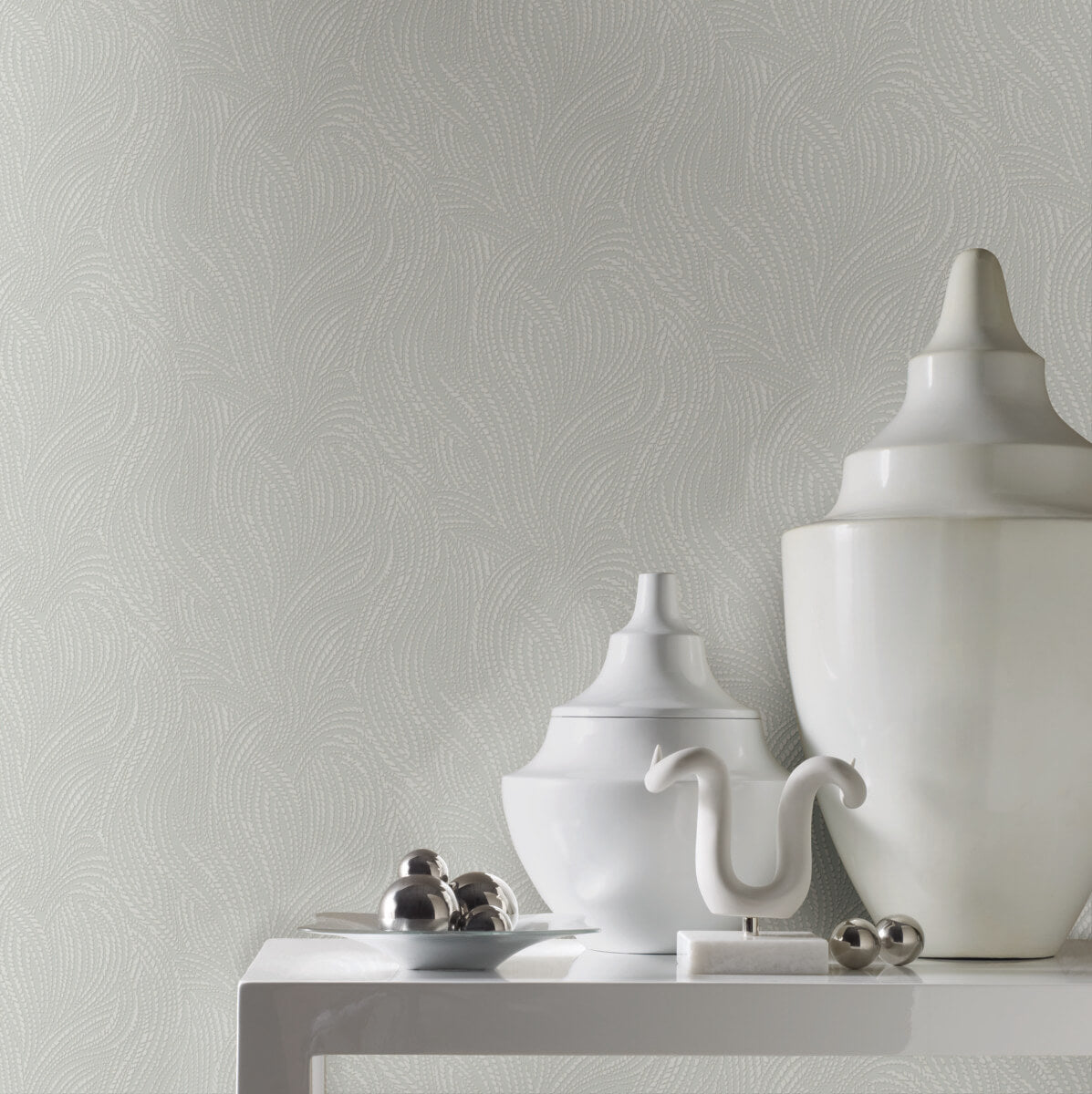 Candice Olson Modern Nature Second Edition Tempest Wallpaper - Light Gray