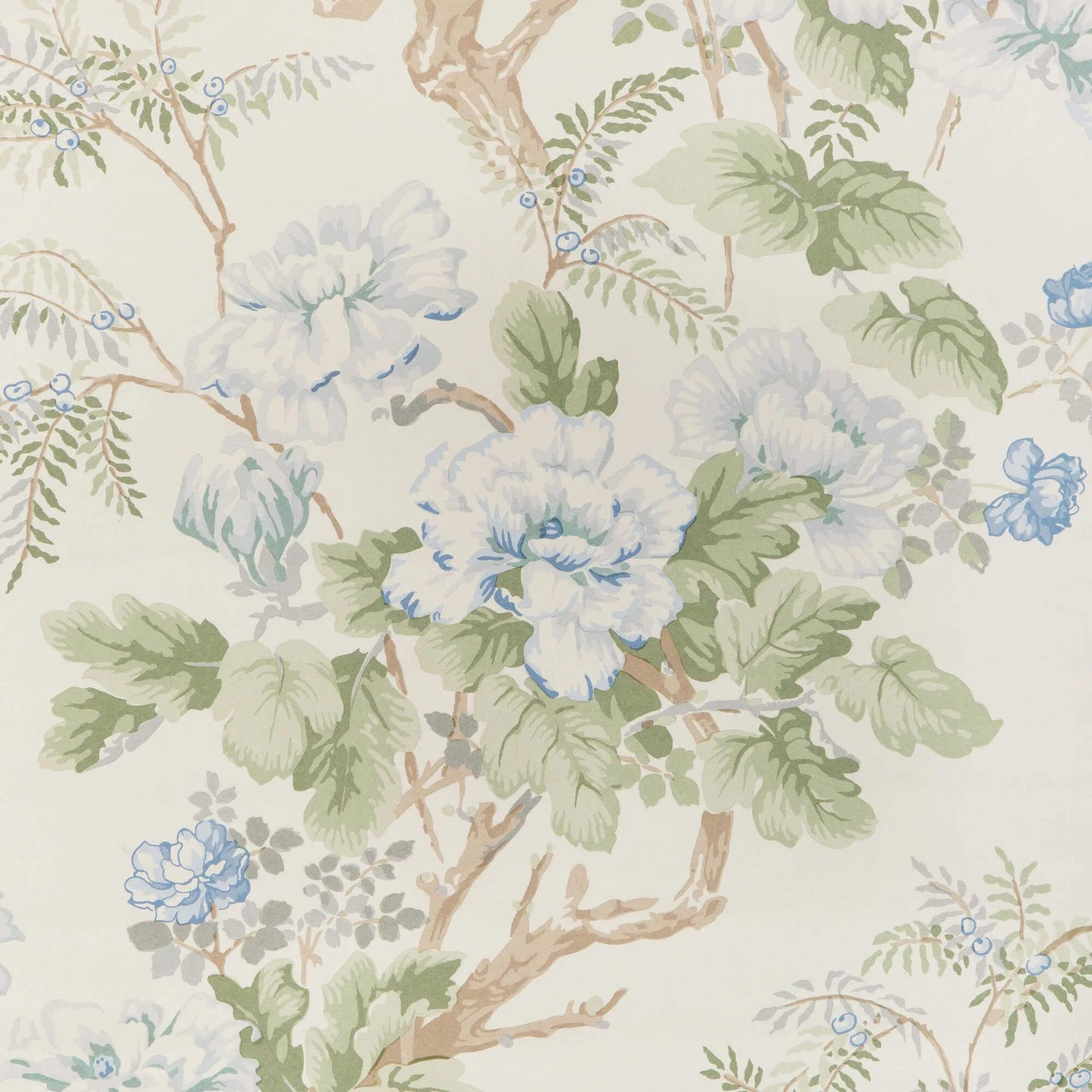 Lee Jofa 200 Wallcovering Chinese Peony Wallpaper - Blue