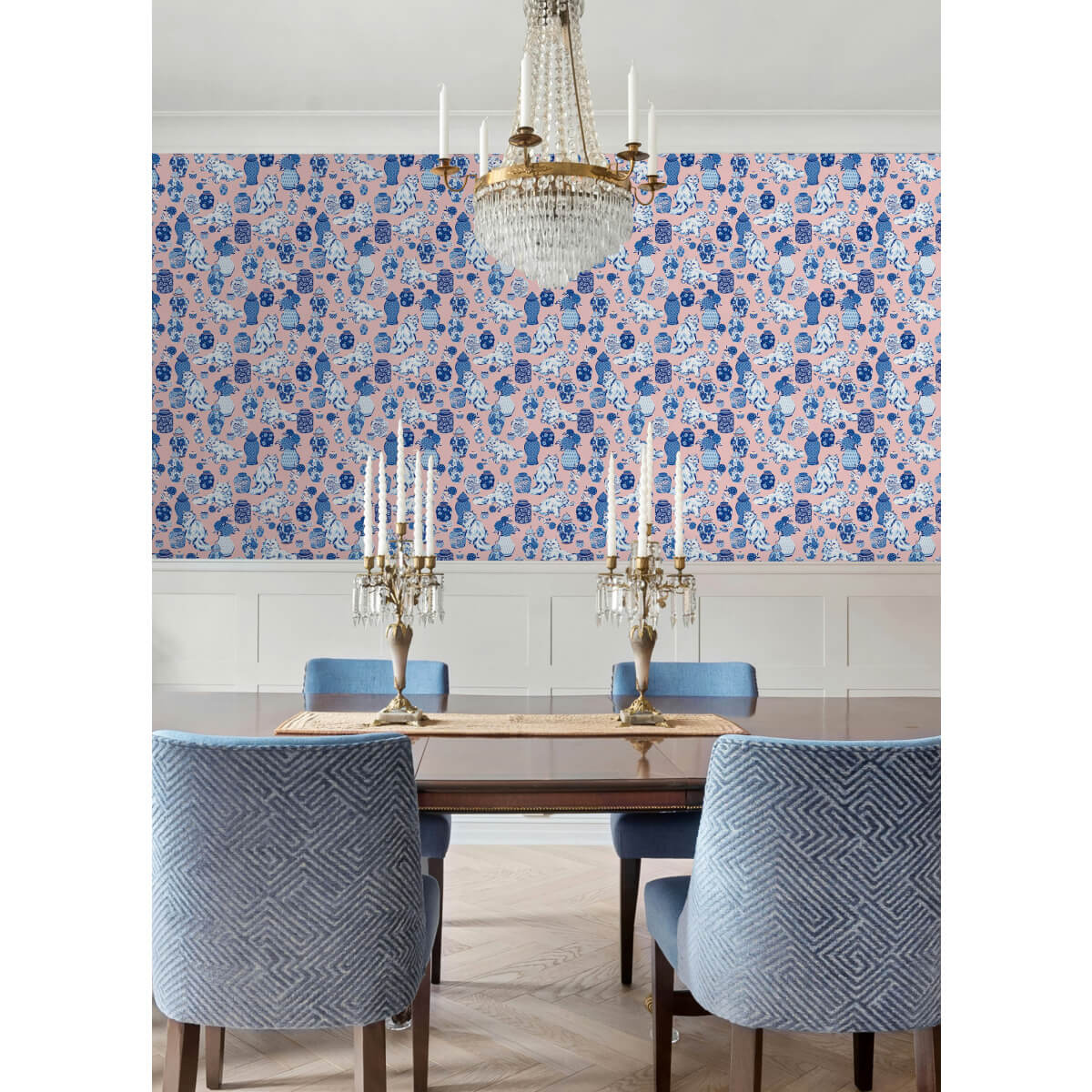 Fancy Cats Peel & Stick Wallpaper Sample - Pink