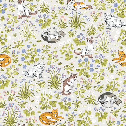 Must Love Cats Peel & Stick Wallpaper - Linen