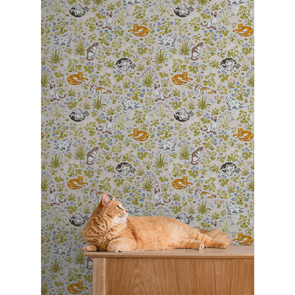 Must Love Cats Peel & Stick Wallpaper - Linen