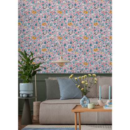 Must Love Cats Peel & Stick Wallpaper Sample - Pink