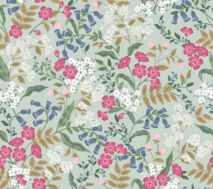 Rifle Paper Co. Third Edition Sweetbrier Peel & Stick Wallpaper - Mint