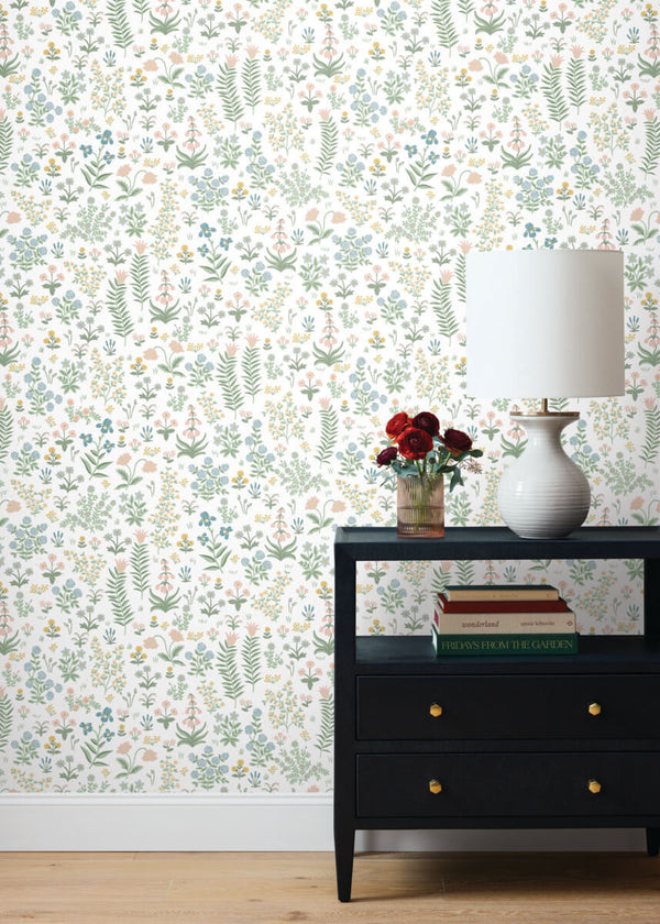 PSW1550RL Rifle Paper Co. Third Edition Menagerie Garden Peel & Stick Wallpaper Blush US