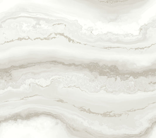 Aviva Stanoff Shifting Sands Peel & Stick Wallpaper - Salt Grey