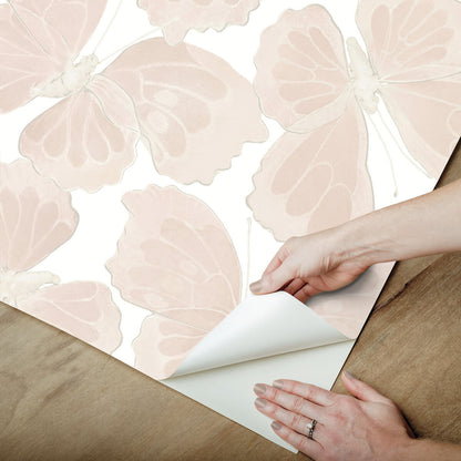 Aviva Stanoff Monarch Peel & Stick Wallpaper - Pink