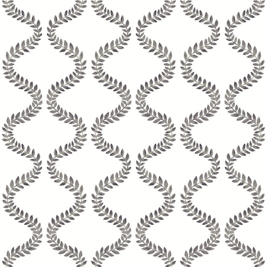 Mirth Studios Florentine Vine Trellis Peel & Stick Wallpaper - Soft Black