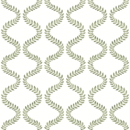 Mirth Studios Florentine Vine Trellis Peel & Stick Wallpaper - Green