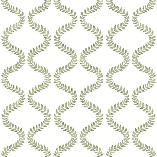 Mirth Studios Florentine Vine Trellis Peel & Stick Wallpaper - Green