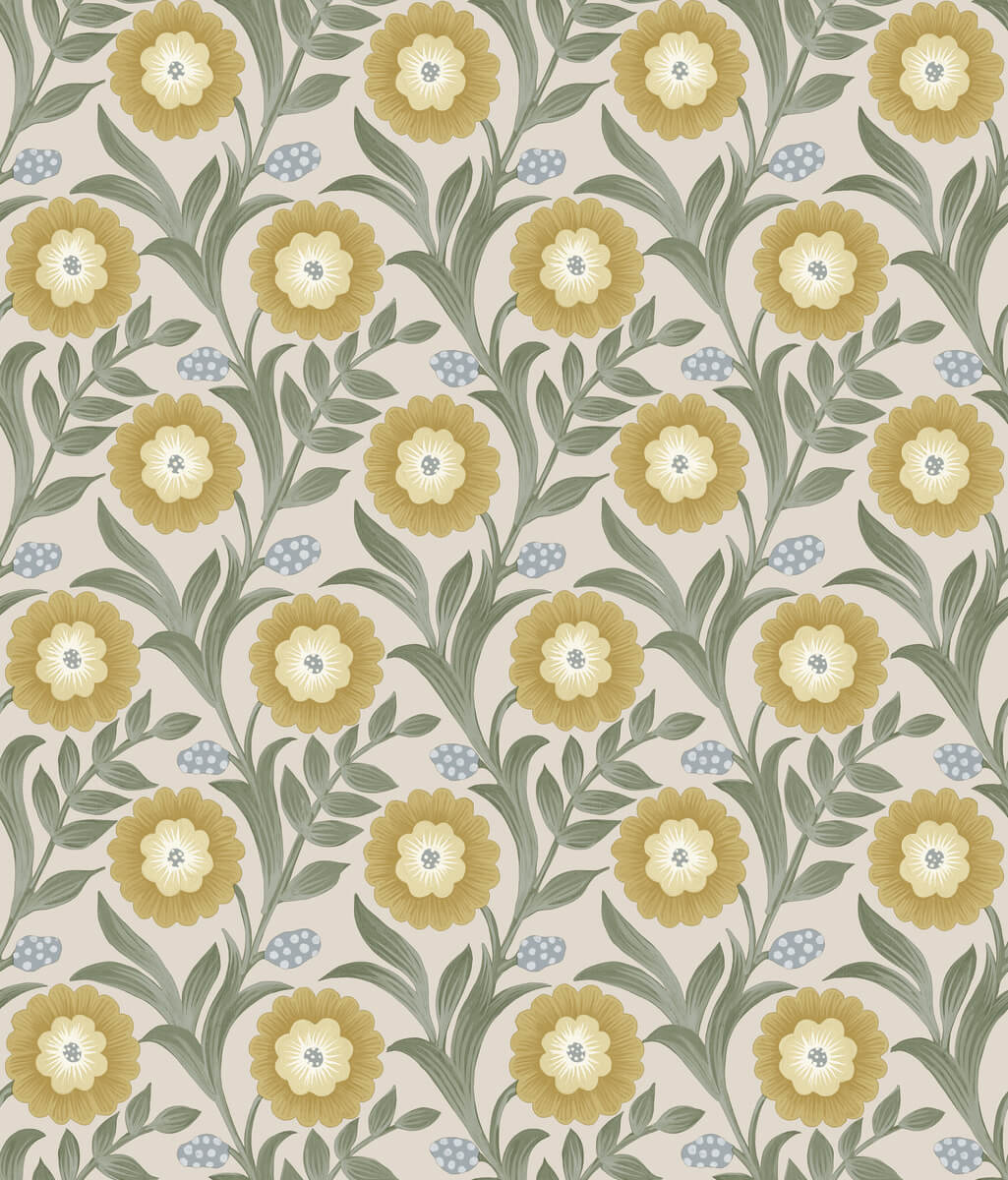 Mirth Studios Lillian Floral Vine Peel & Stick Wallpaper - Sage