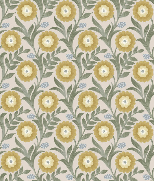 Mirth Studios Lillian Floral Vine Peel & Stick Wallpaper - Sage