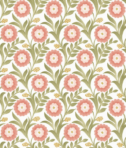 Mirth Studios Lillian Floral Vine Peel & Stick Wallpaper - Pink