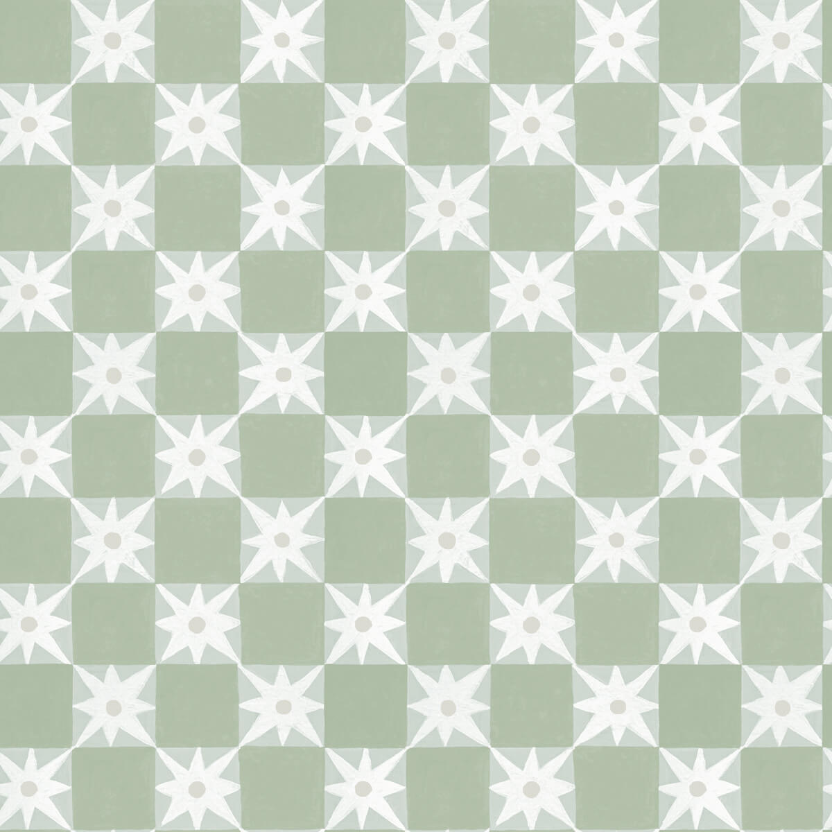 Mirth Studios Stardust Checkerboard Peel & Stick Wallpaper - Green