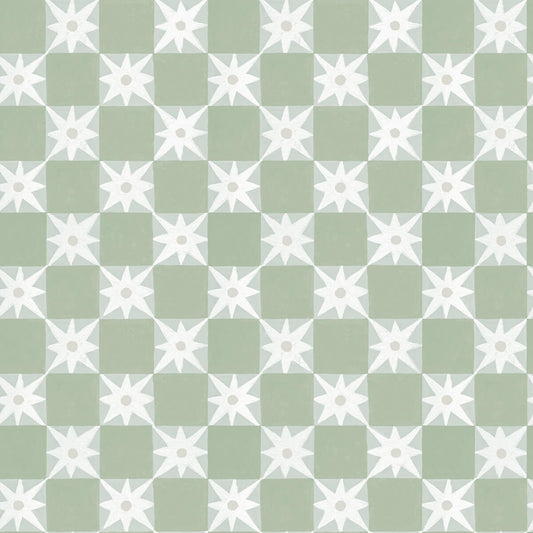 Mirth Studios Stardust Checkerboard Peel & Stick Wallpaper - Green