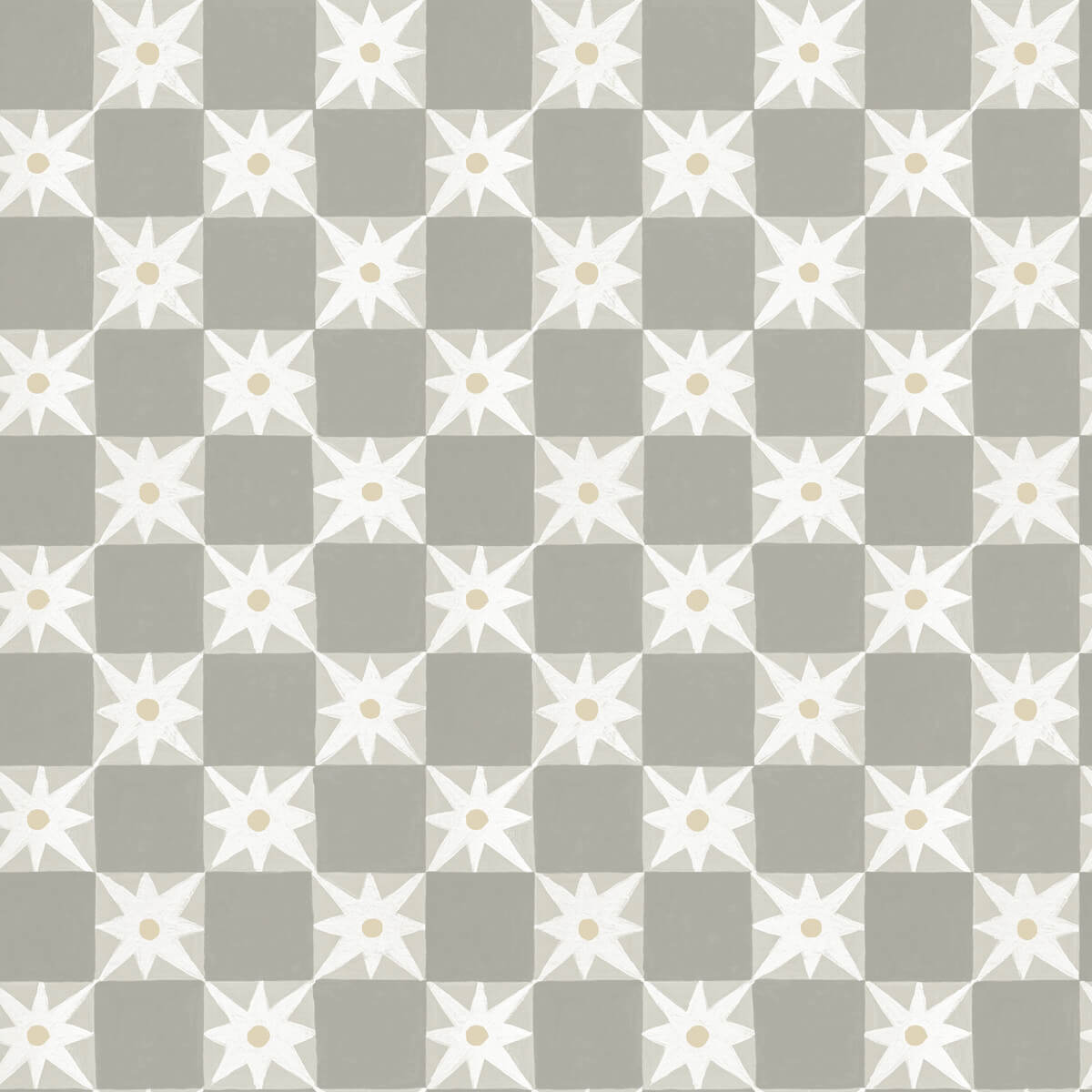 Mirth Studios Stardust Checkerboard Peel & Stick Wallpaper - Warm Grey