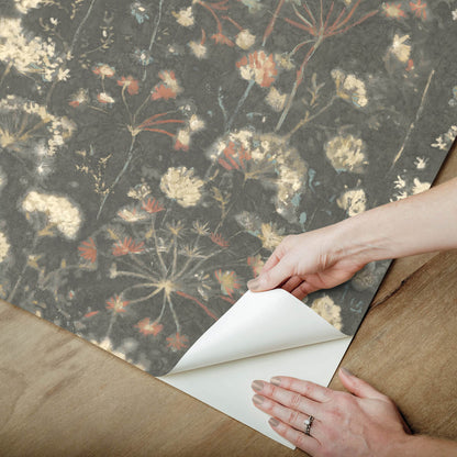 Simply Candice Botanical Fantasy Peel & Stick Wallpaper - Charcoal