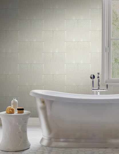 Simply Candice Vanishing Peel & Stick Wallpaper - Silver & Gold